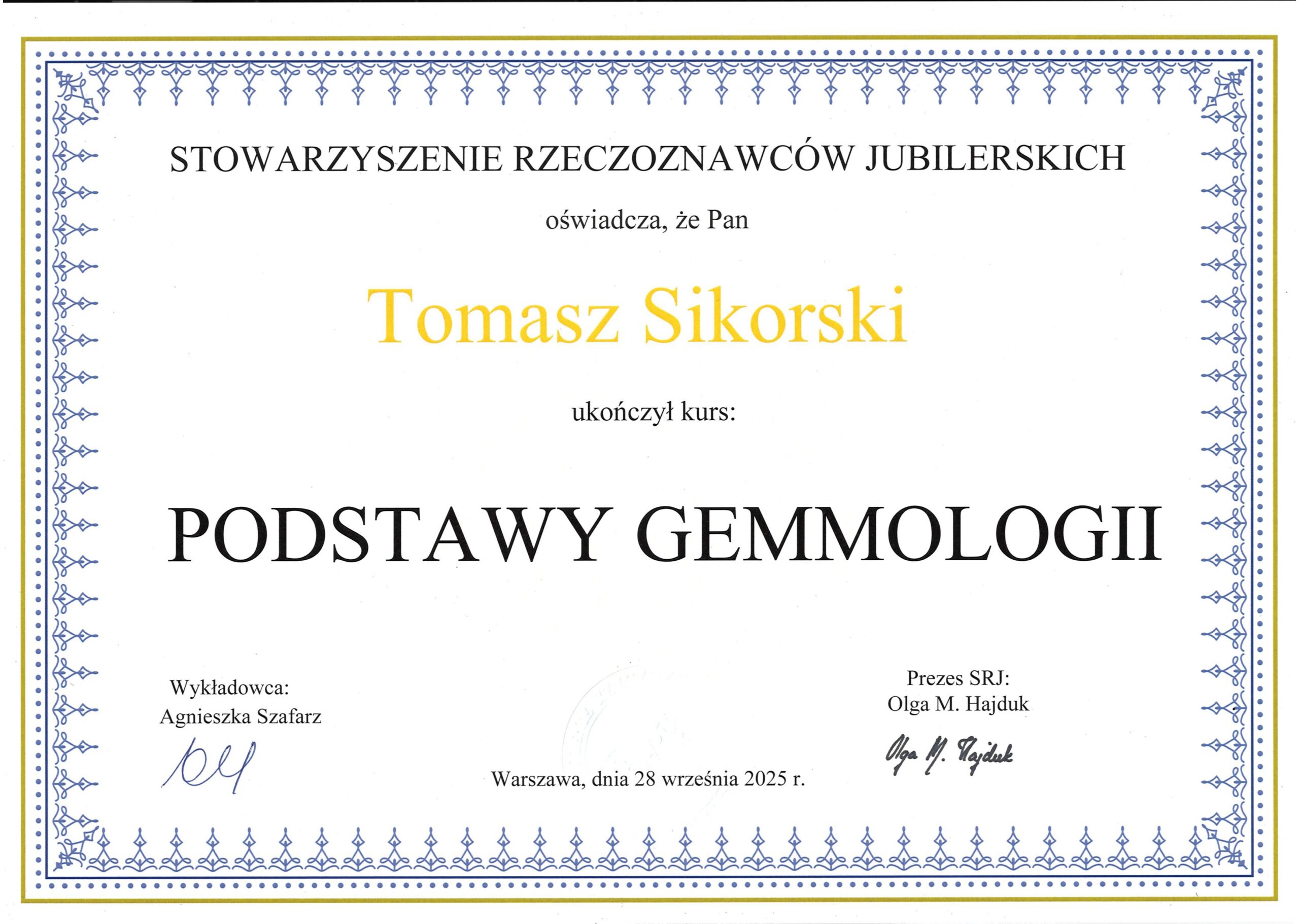Rzeczoznawca Tomasz Sikorski - ZłotoSkup.pl